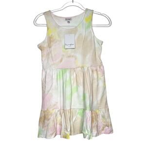 LOVE FIRE Girls Tie Dye Sleeveless Tiered Tank Dress Multicolor Size Medium NWT